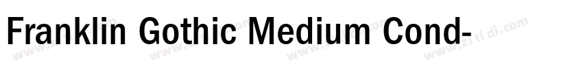 Franklin Gothic Medium Cond字体转换